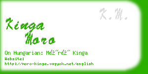 kinga moro business card